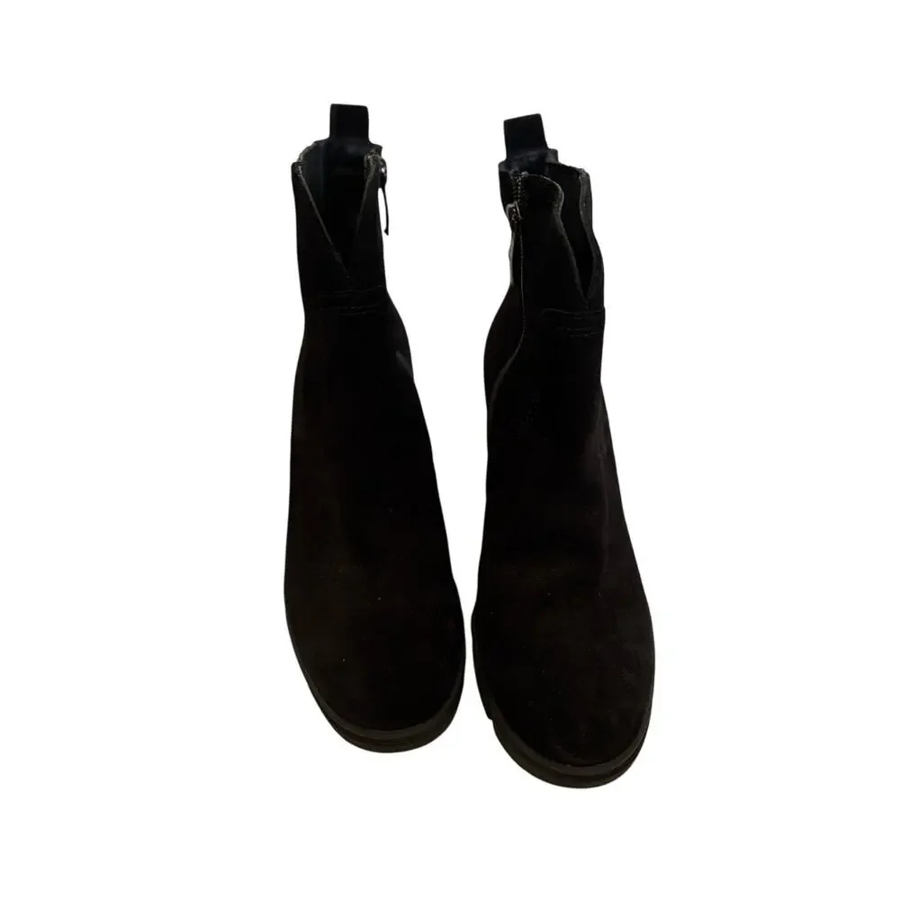Paul Green Oakley Suede Leather Boots - Black - Size 8